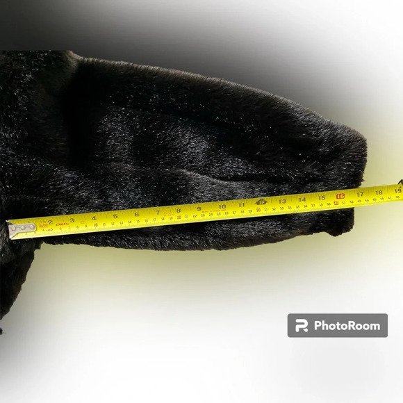 VINTAGE Dark Brown/Black Olympia Faux Fur Jacket Size Large - Picture 16 of 16